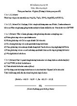 Đề kiểm tra học kỳ 2 môn Hóa học Lớp 8 (Có đáp án)